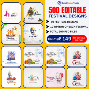 500 Editable Indian Festival Designs